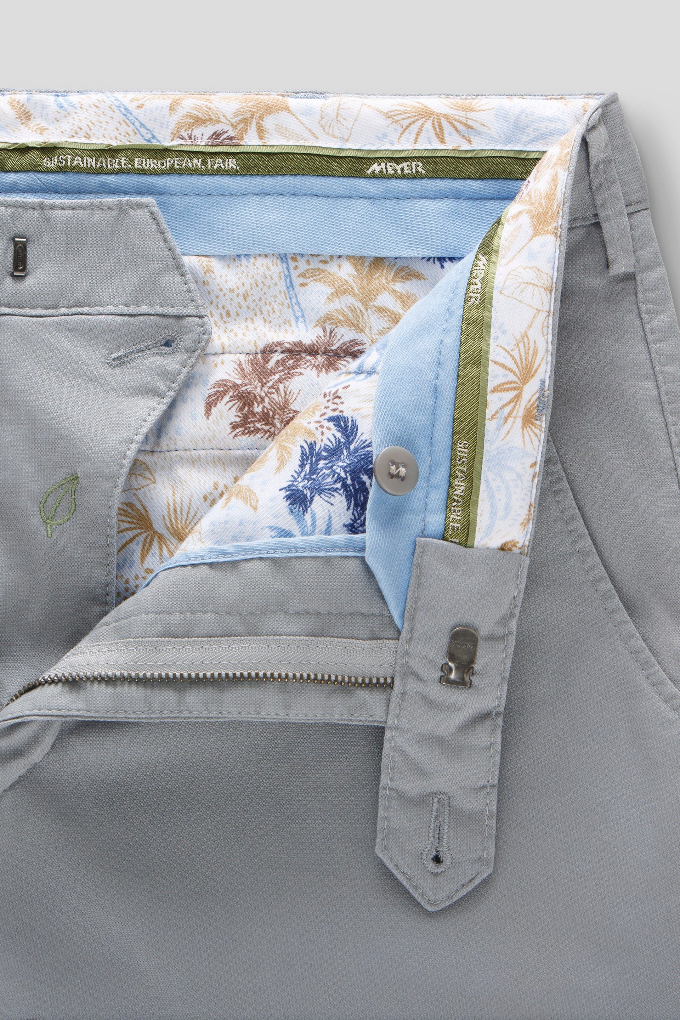 Meyer Roma Stretch Fine Structure Chinos - Grey