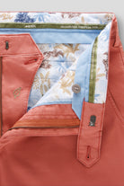 Meyer Roma Stretch Fine Structure Chinos - Terracotta