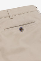 Meyer Roma Stretch Fine Texture Chino Trousers - Beige