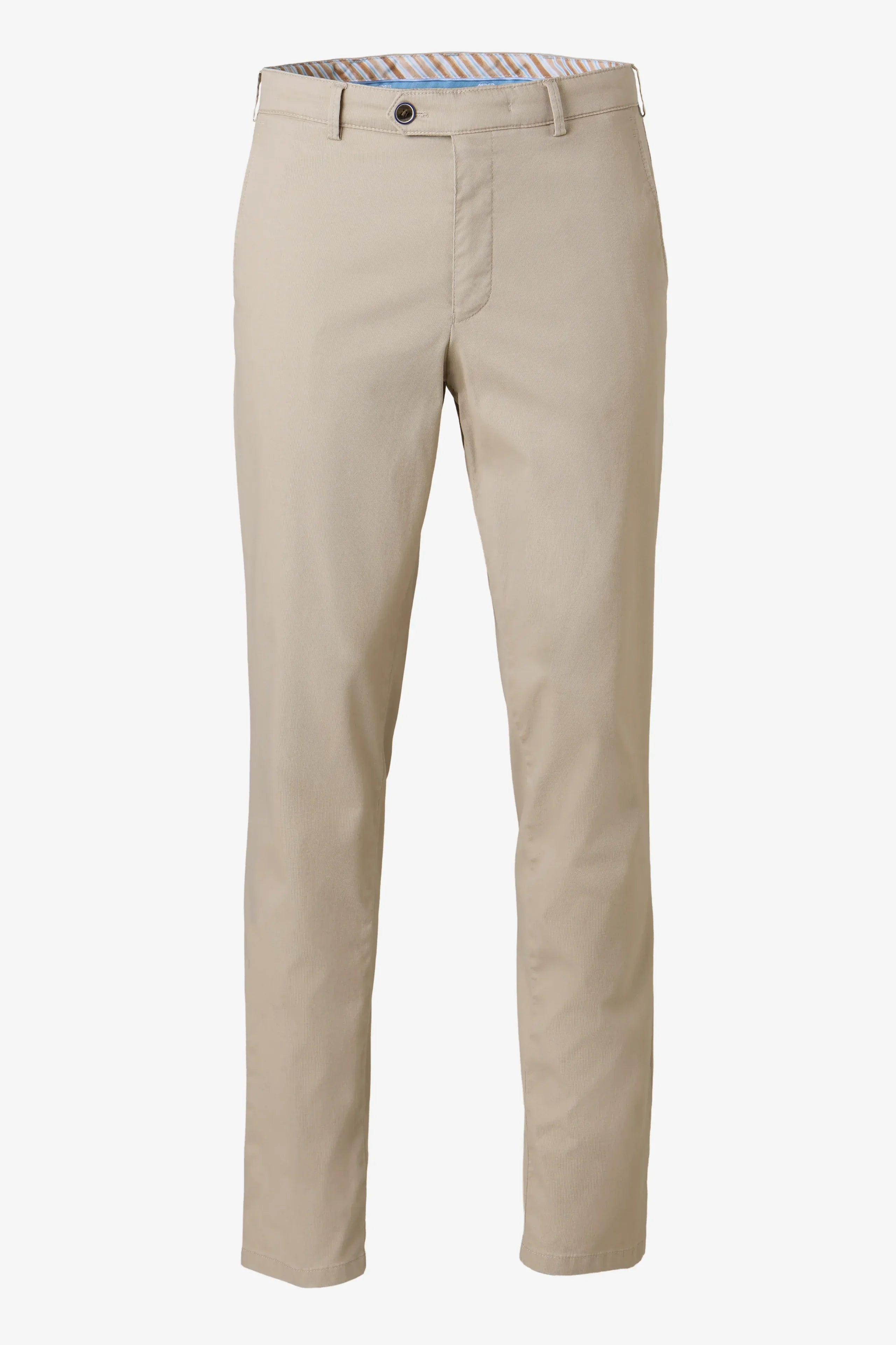 Meyer Roma Stretch Fine Texture Chino Trousers - Beige