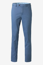 Meyer Roma Stretch Fine Texture Chino Trousers - Mid Blue
