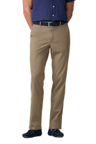Meyer Roma Stretch Fine Texture Chino Trousers - Taupe