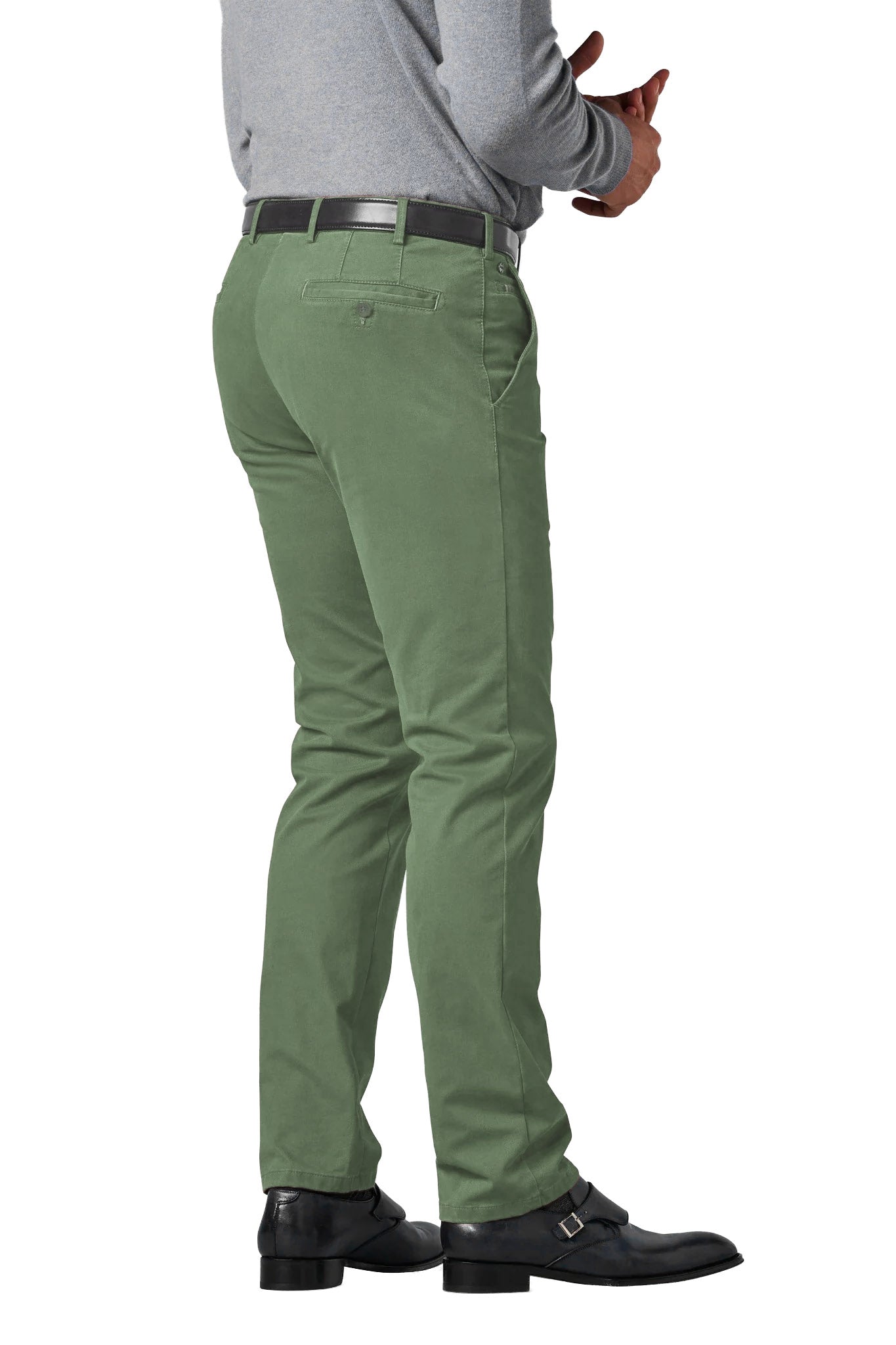 Meyer Roma Stretch Ultrasoft Twill Trousers - Fern Green