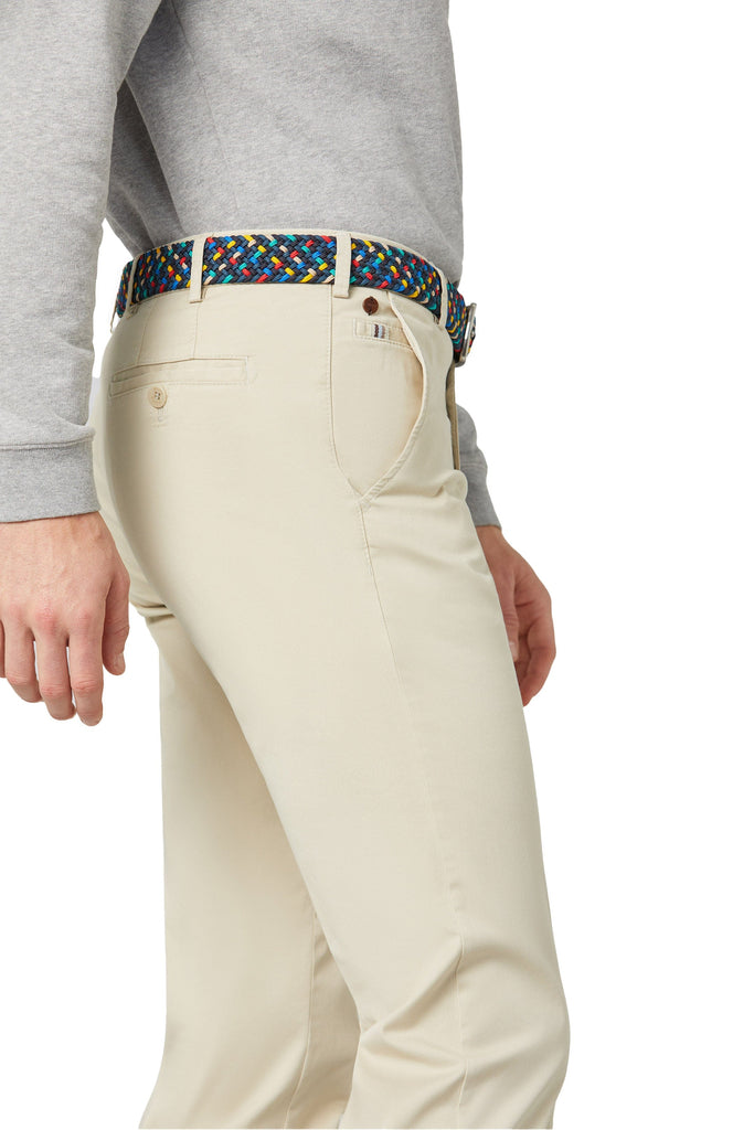 Meyer Roma Super Soft Cotton Chino Trousers - Beige