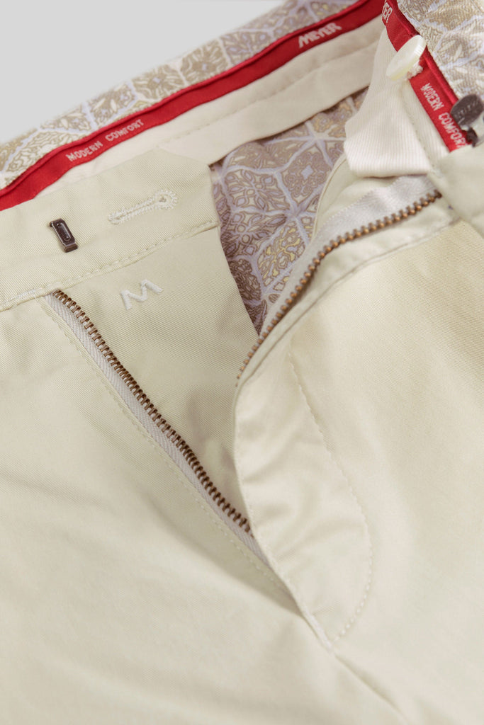 Meyer Roma Super Soft Cotton Chino Trousers - Beige