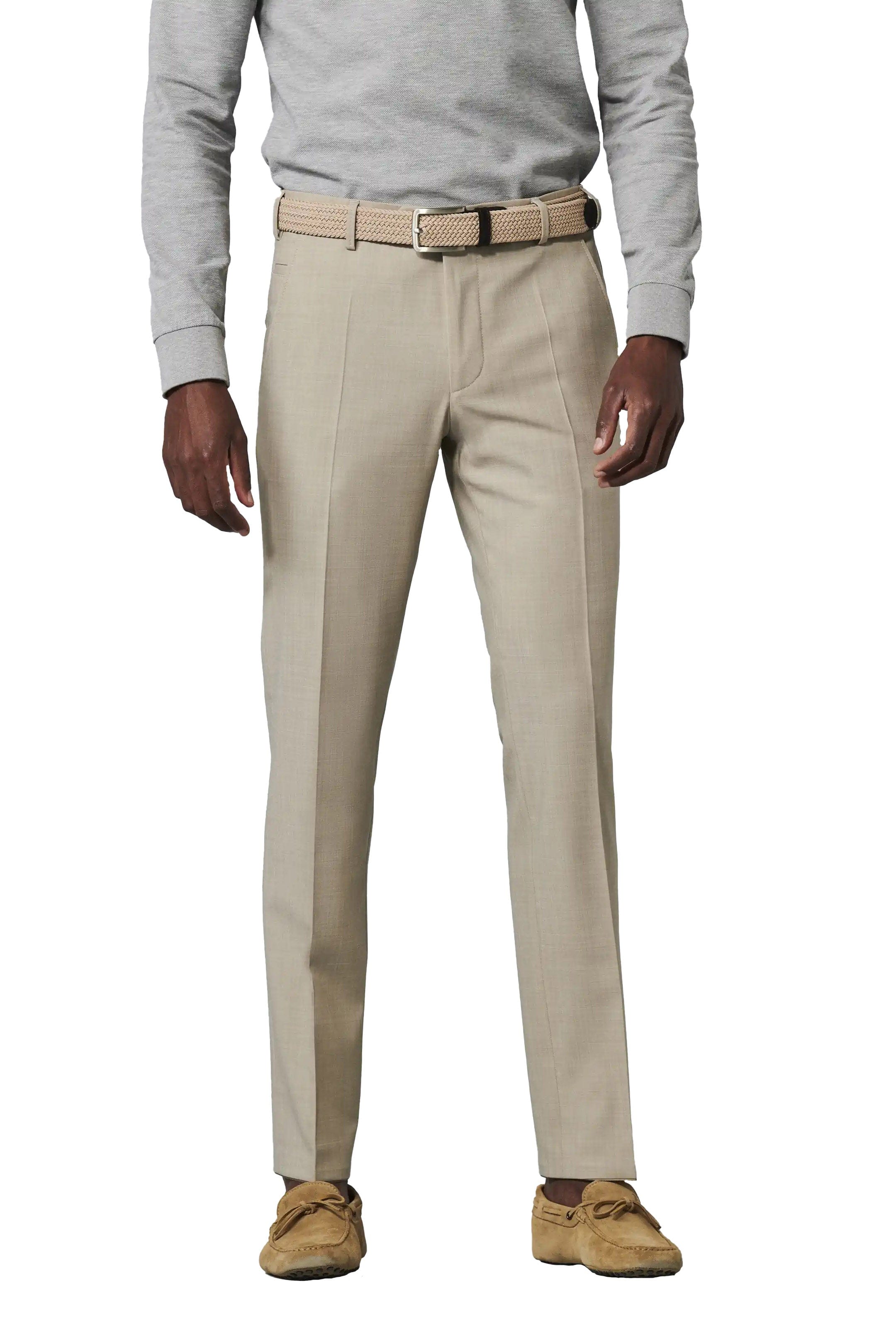 Meyer Roma Wool Blend Formal Trousers - Beige