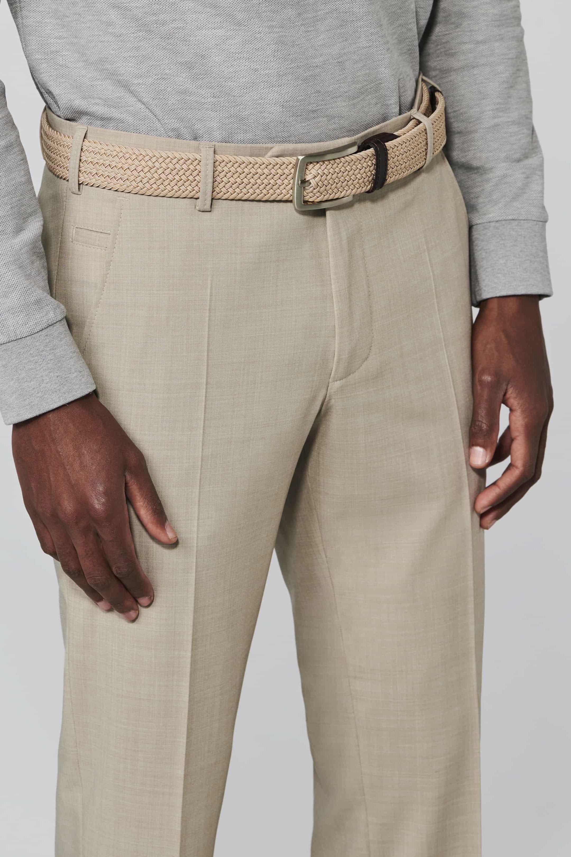 Meyer Roma Wool Blend Formal Trousers - Beige