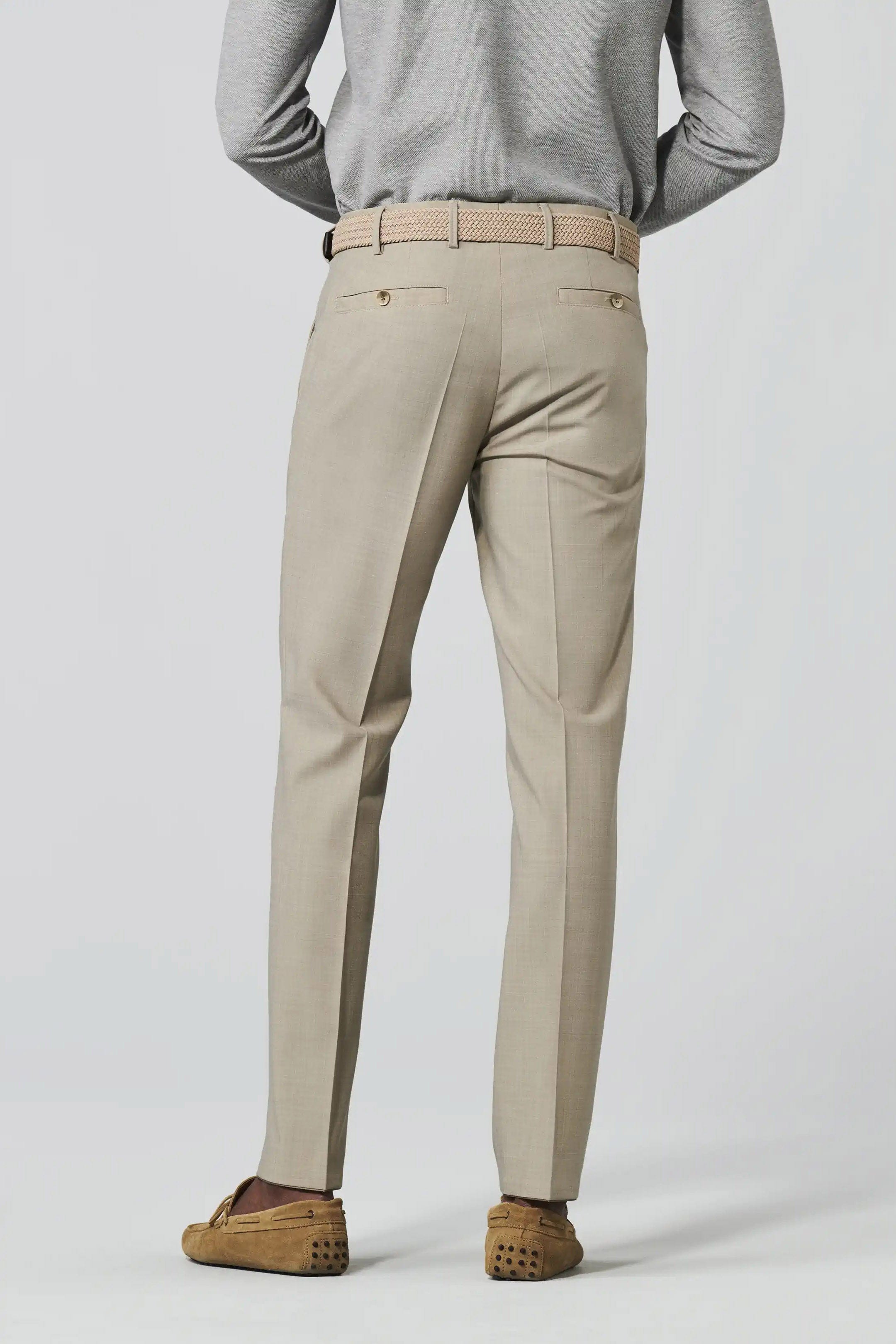 Meyer Roma Wool Blend Formal Trousers - Beige