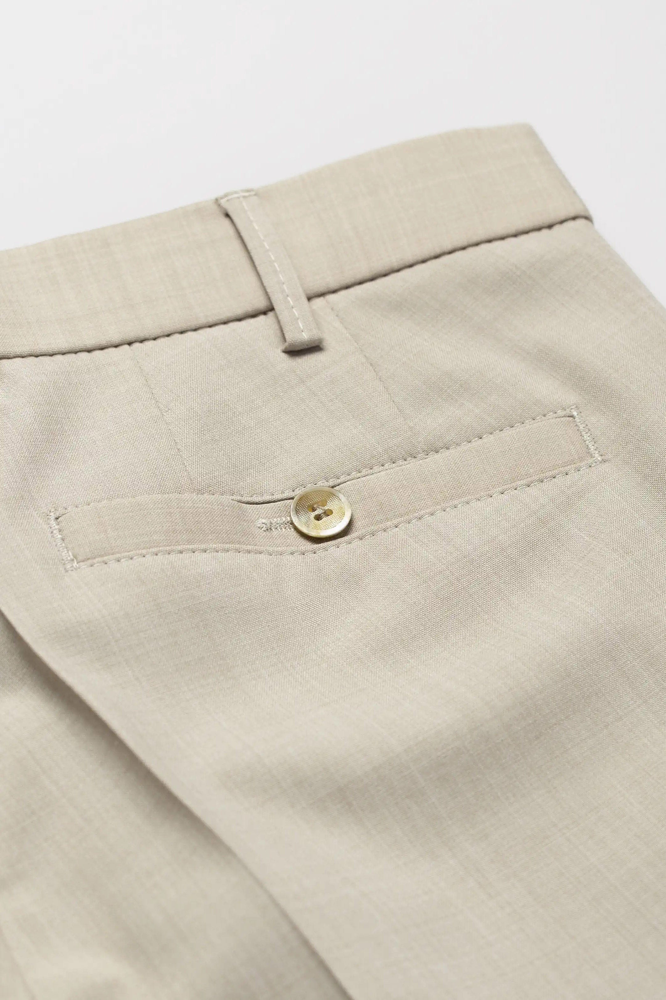 Meyer Roma Wool Blend Formal Trousers - Beige