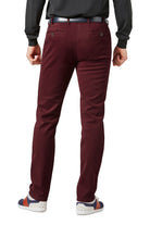 Meyer Silverstone Cotton Stretch Twill Chino Trousers - Burgundy