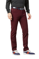 Meyer Silverstone Cotton Stretch Twill Chino Trousers - Burgundy
