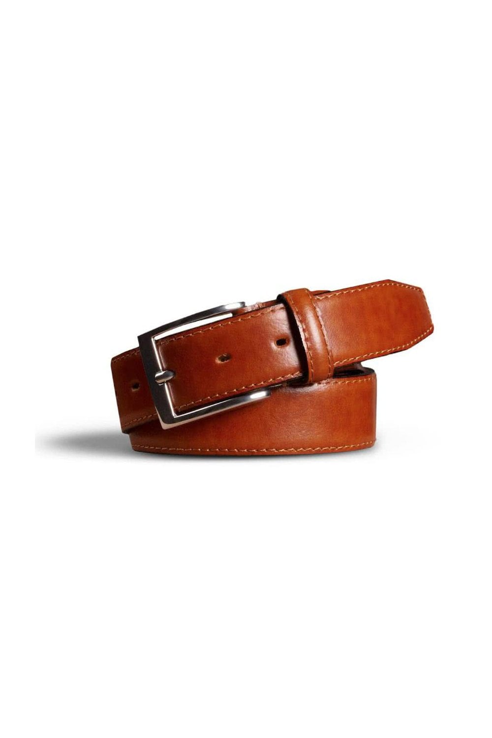 Meyer Stretch Leather Belt - Camel