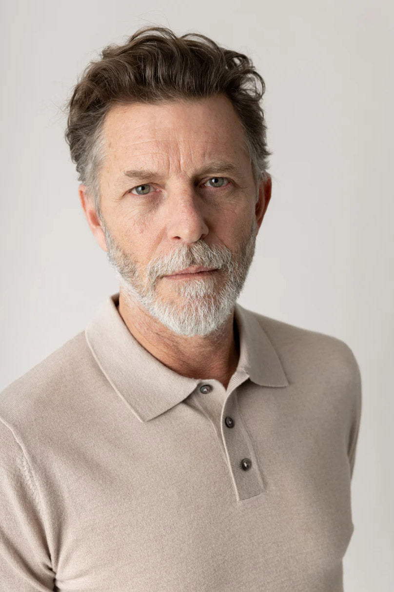 Mos Mosh Adam Soft Wool/Silk Knitted Polo - Soft Kit