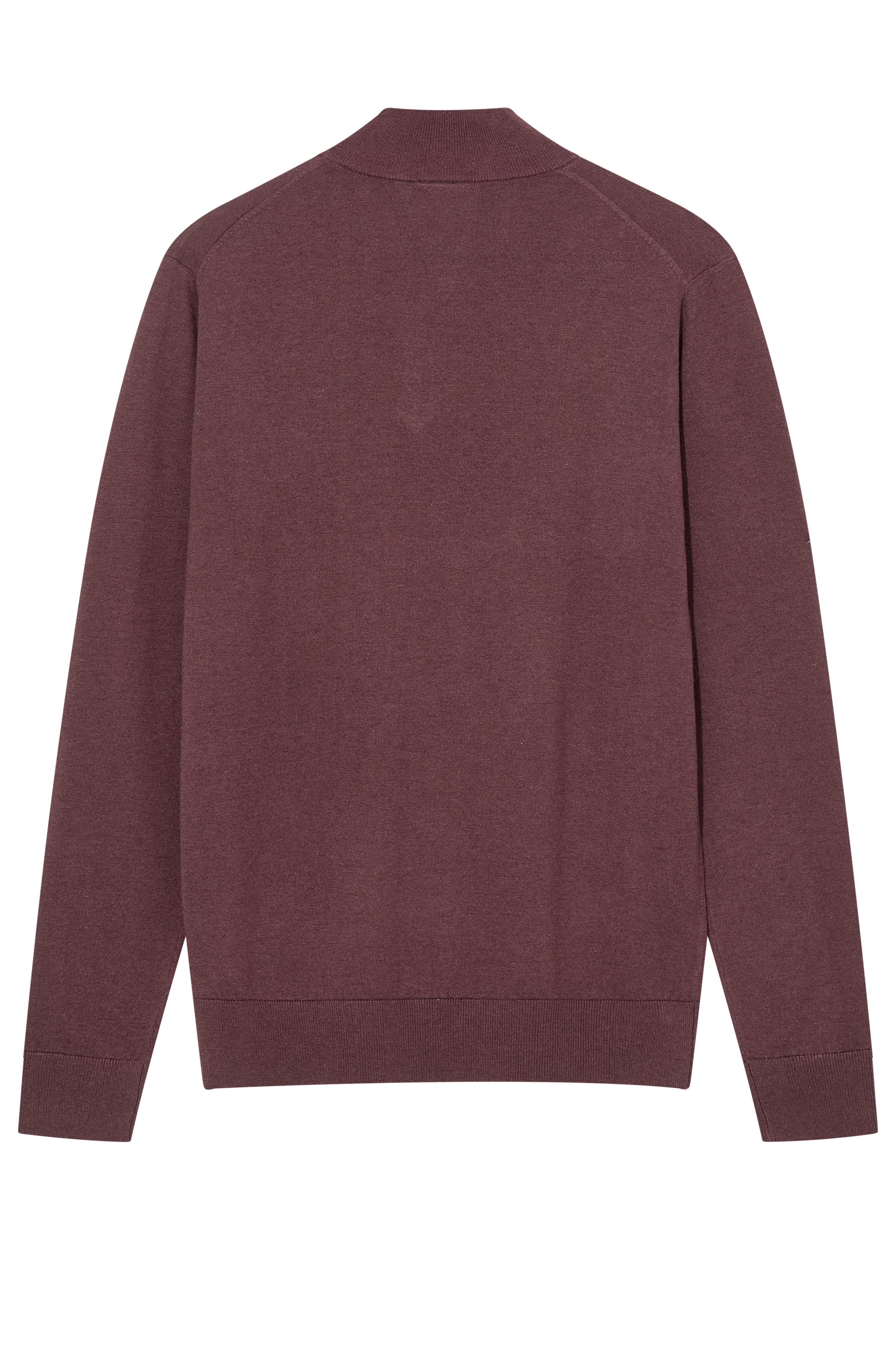 Mos Mosh Adam Wool Blend Quarter Zip Knit - Huckleberry