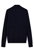 Mos Mosh Adam Wool Blend Quarter Zip Knit - Navy