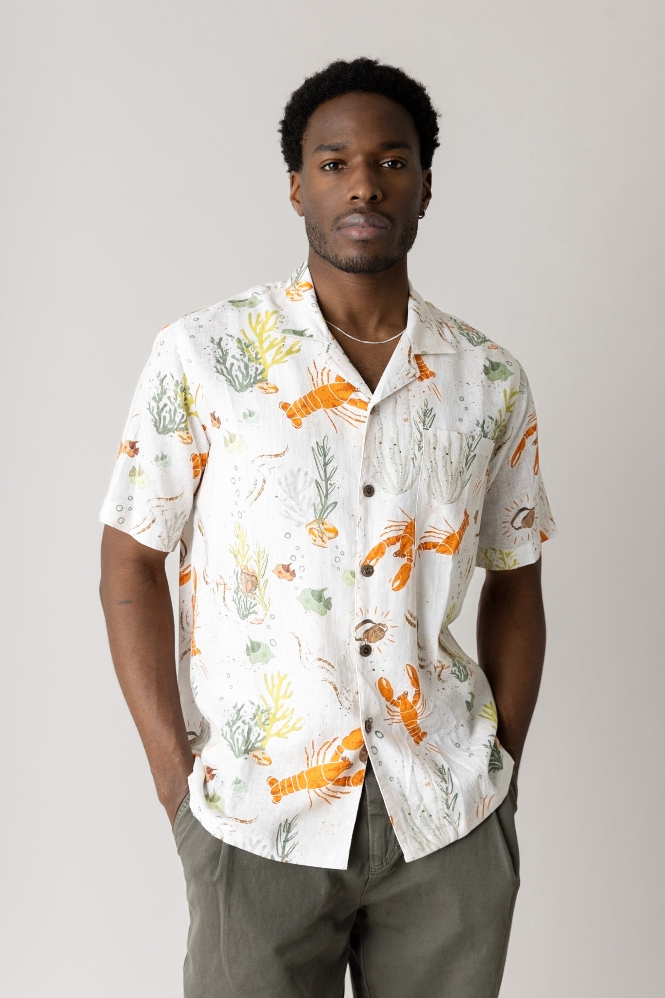 Mos Mosh Babel Chase Short Sleeve Shirt - Ecru