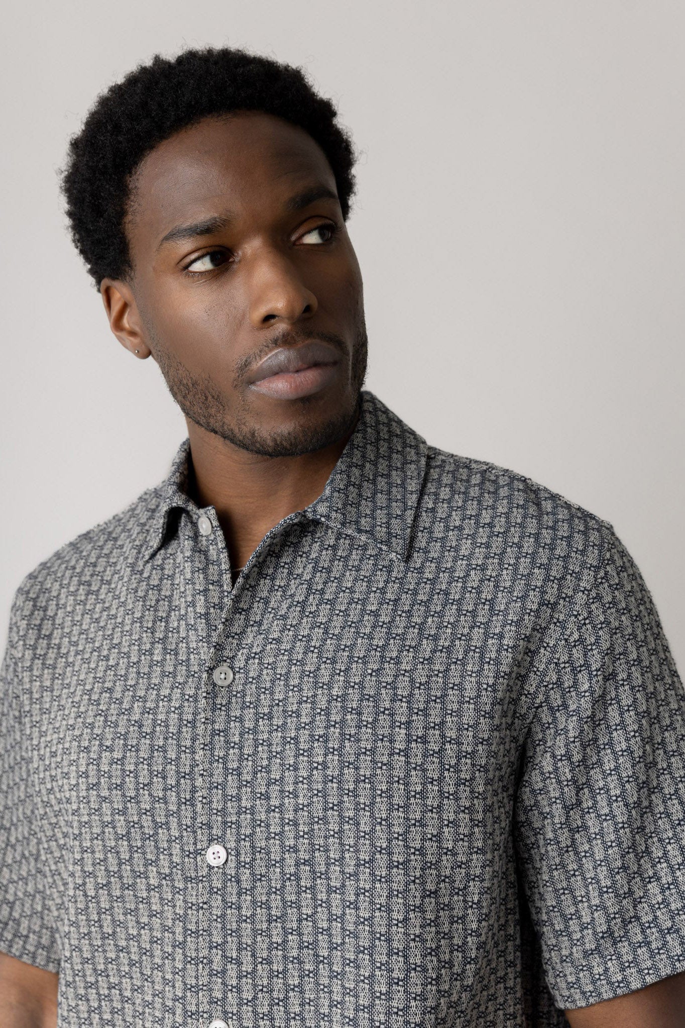 Mos Mosh Banks Basso Short Sleeve Shirt - Salute Navy