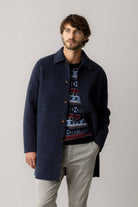 Mos Mosh Barkley Wool Coat - Salute Navy