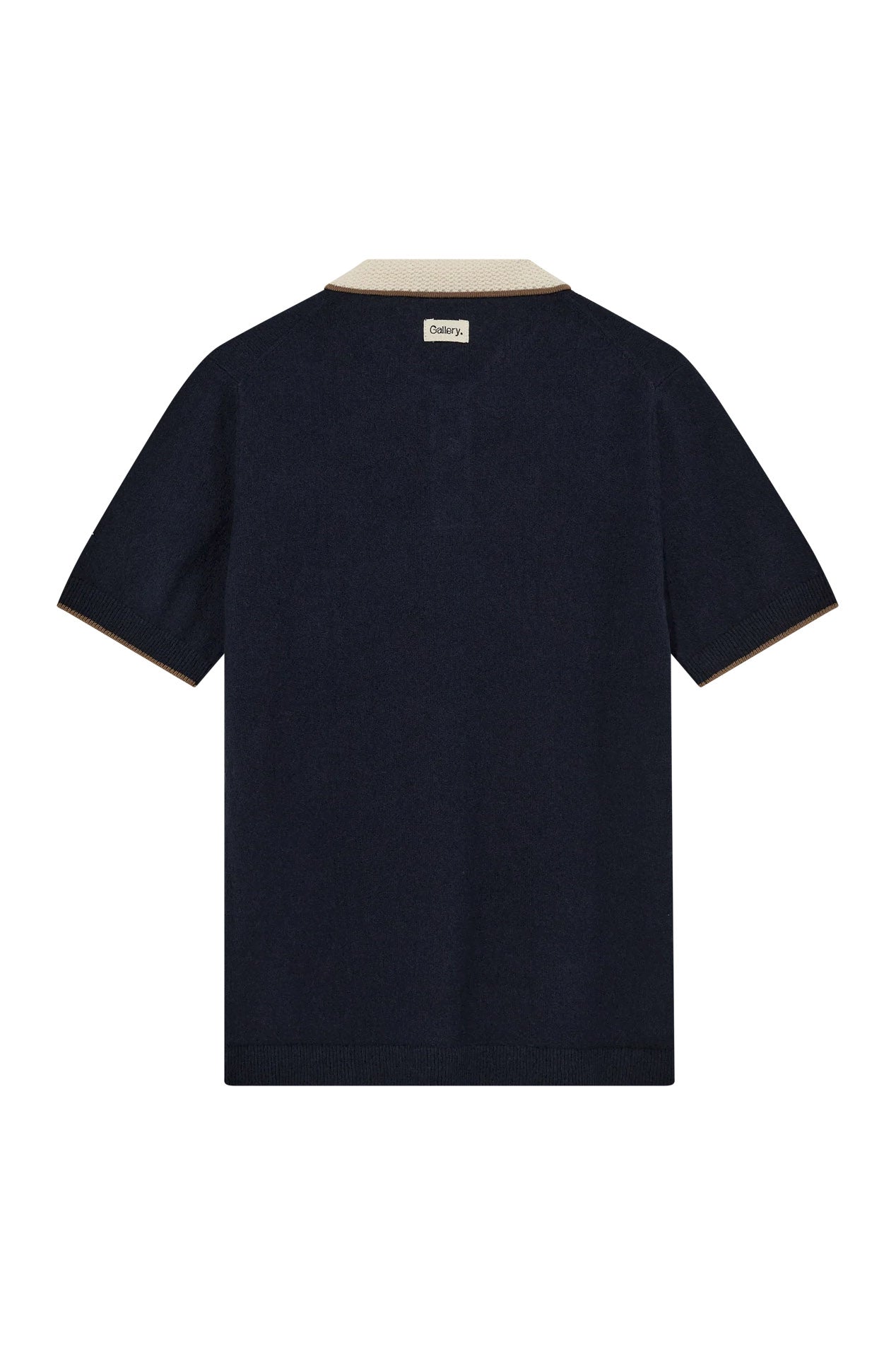 Mos Mosh Francesco Linen Blend Knit Polo - Estate Blue
