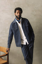 Mos Mosh Marcello Chambray Overshirt - Indigo Blue