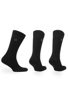 Norfolk Brody Cotton Socks 3 Pack - Black