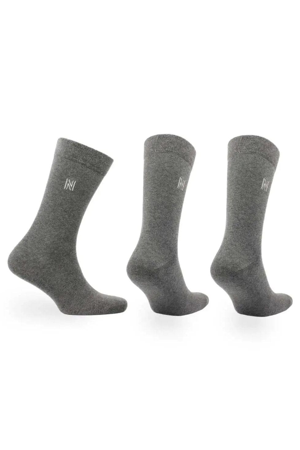 Norfolk Brody Cotton Socks 3 Pack - Grey