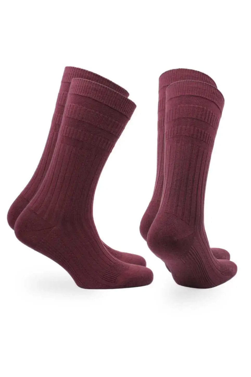 Norfolk Joseph Comfort Fit Tenderhold Cotton Socks 2 Pack - Wine