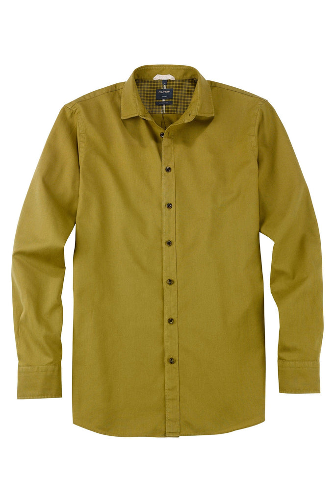 Olymp Casual Modern Fit Plain Shirt - Deep Gold