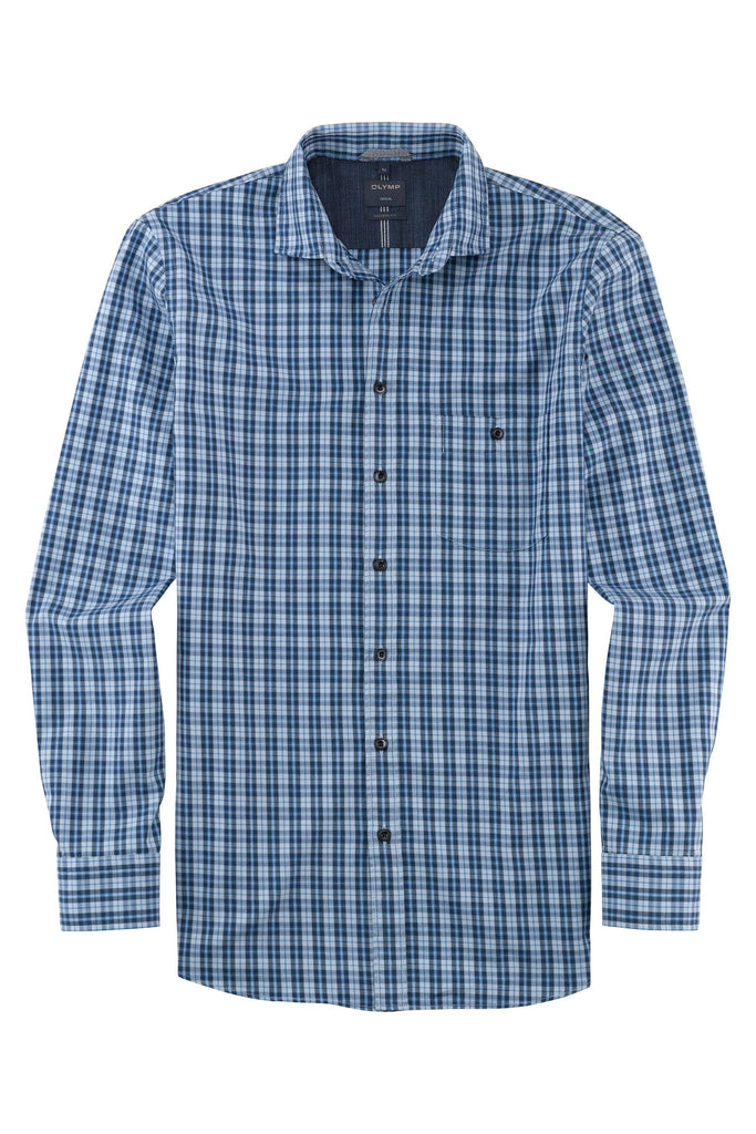 Olymp Casual Modern Fit Shirt - Blue Check