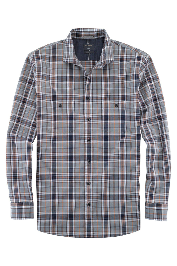 Olymp Casual Modern Fit Shirt - Grey Check