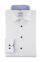 Olymp Level 5 24/7 Dynamic Flex Jersey Shirt with Trim - White