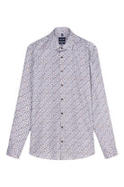 Olymp Level 5 Body Fit Cotton Stretch Neat Floral Shirt - White/Multi