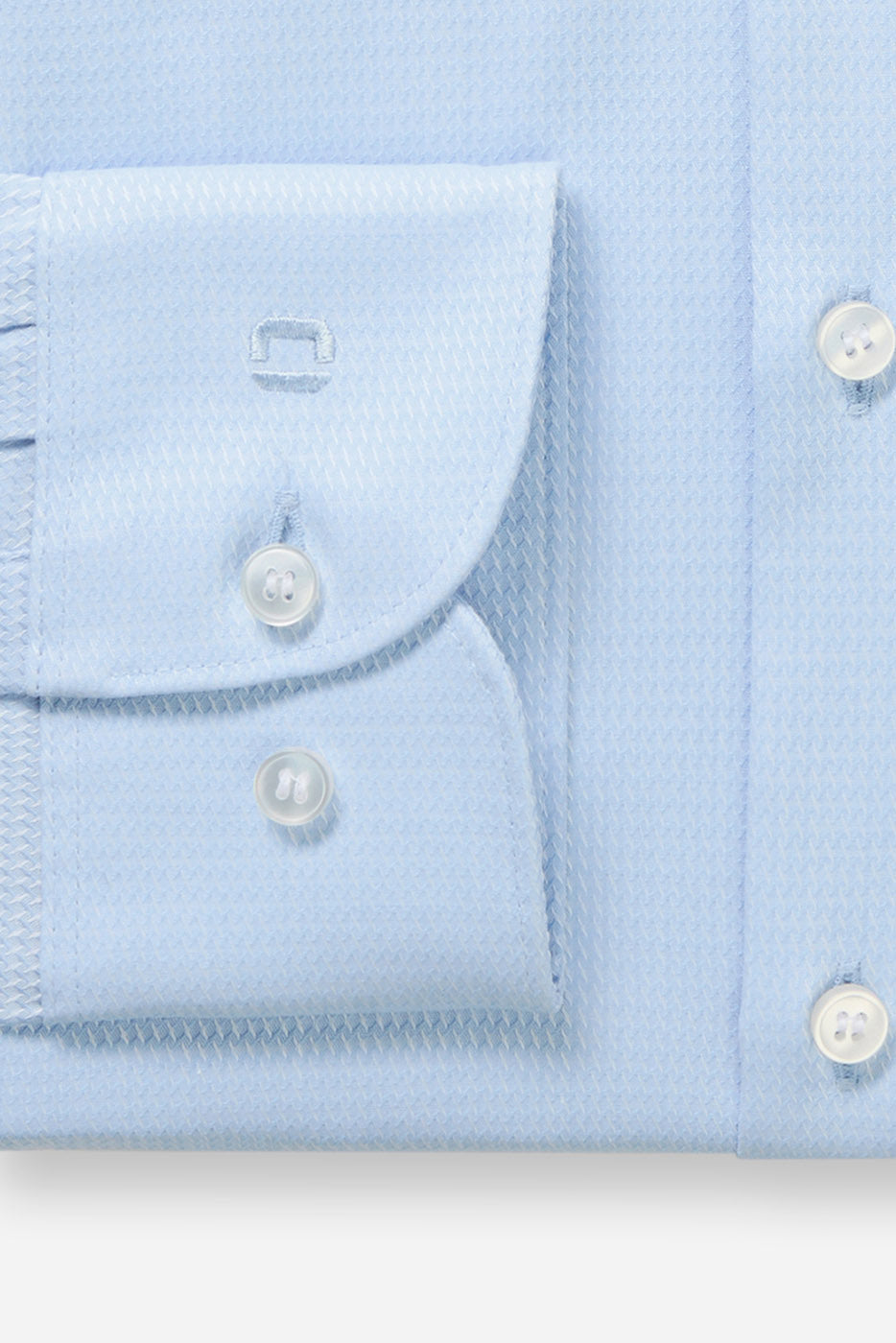 Olymp Level 5 Body Fit Cotton Stretch Shirt - Light Blue