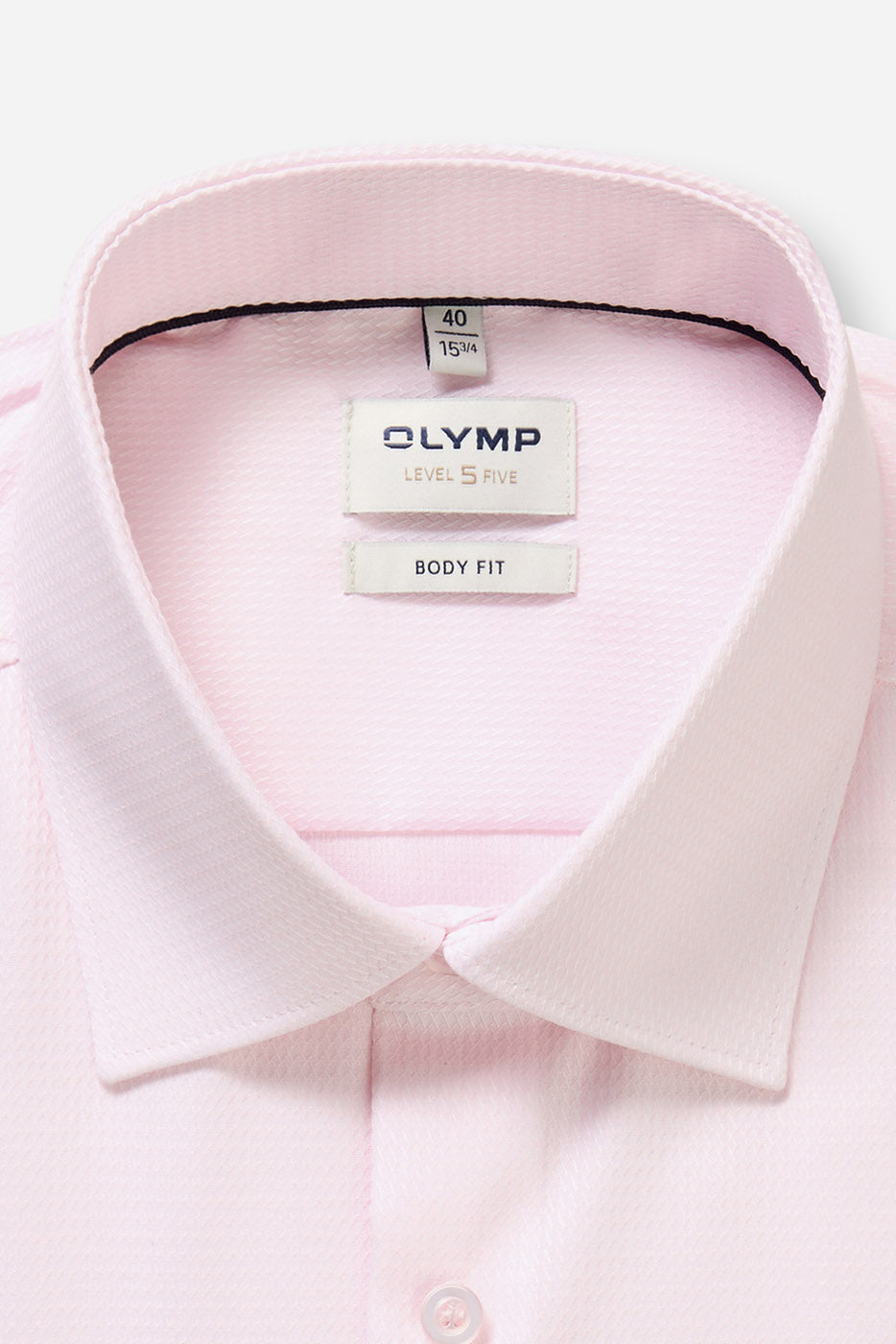 Olymp Level 5 Body Fit Cotton Stretch Shirt - Pink