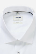 Olymp Level 5 Body Fit Cotton Stretch Shirt - White