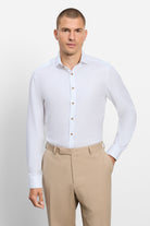 Olymp Level 5 Body Fit Cotton Stretch Shirt - White