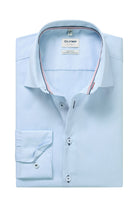 Olymp Level 5 Body Fit Natural Stretch Shirt - Light Blue