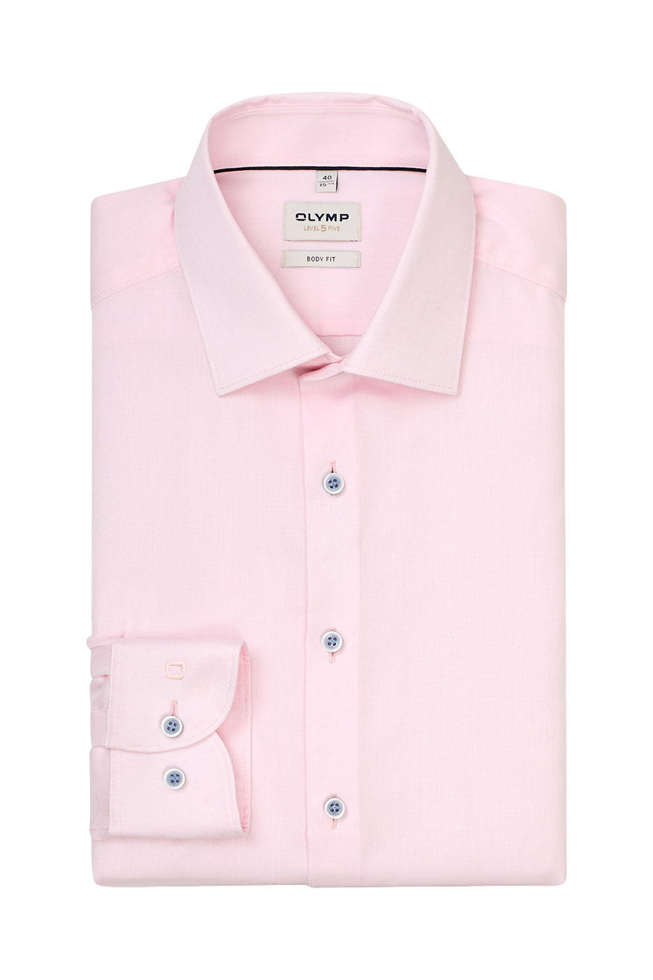Olymp Level 5 Body Fit Natural Stretch Shirt - Pink