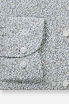 Olymp Level 5 Body Fit Neat Floral Shirt - Green/Blue