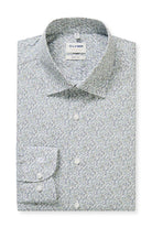 Olymp Level 5 Body Fit Neat Floral Shirt - Green/Blue
