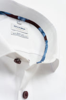 Olymp Level 5 Body Fit Plain Long Sleeve Shirt - White