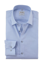 Olymp Level 5 Body Fit Plain Shirt - Blue