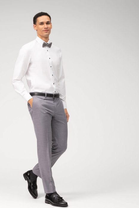 Olymp Level 5 Body Fit Plain Shirt - White