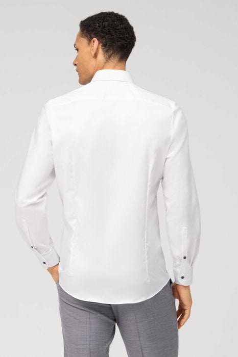 Olymp Level 5 Body Fit Plain Shirt - White