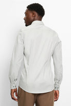 Olymp Level 5 Body Fit Plain Shirt with Trim - Putty