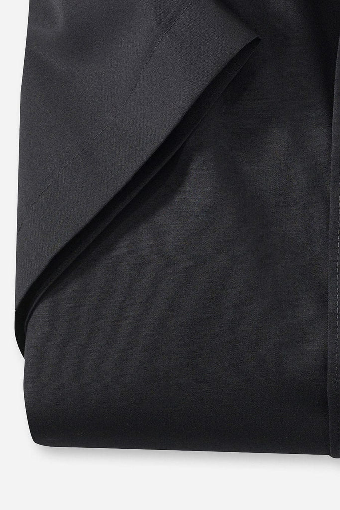Olymp Level 5 Body Fit Plain Short Sleeve Shirt - Black 609012_68_17.5