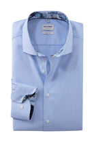 Olymp Level 5 Body Fit Shirt with Trim - Blue