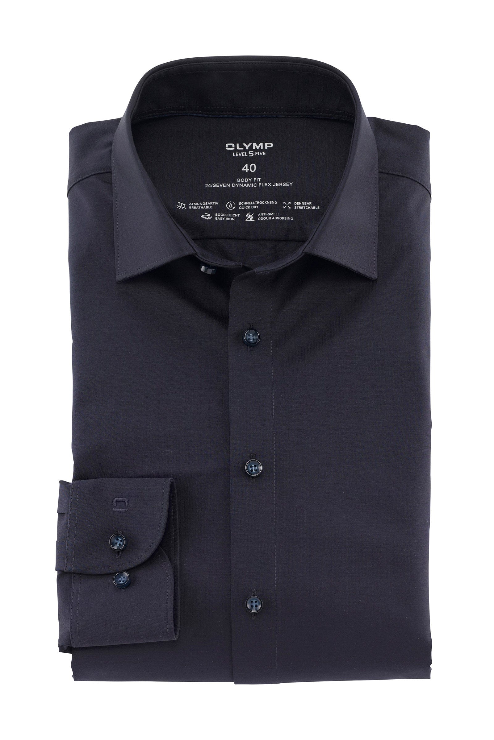 Olymp Level Five 24/7 Dynamic Flex Jersey Shirt - Navy