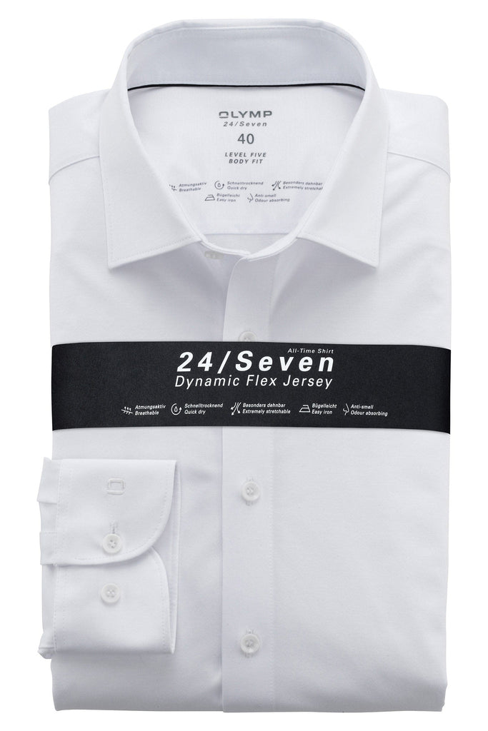 Olymp Level Five 24/7 Dynamic Flex Jersey Shirt - White