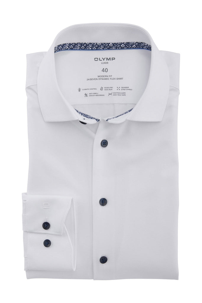 Olymp Luxor 24/7 Dynamic Flex Shirt - White